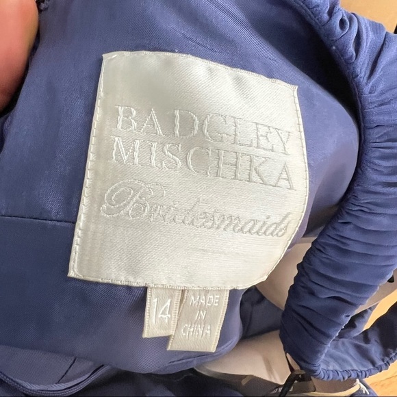 Badgley Mischka blue bridesmaid dress size 14 - Picture 8 of 8